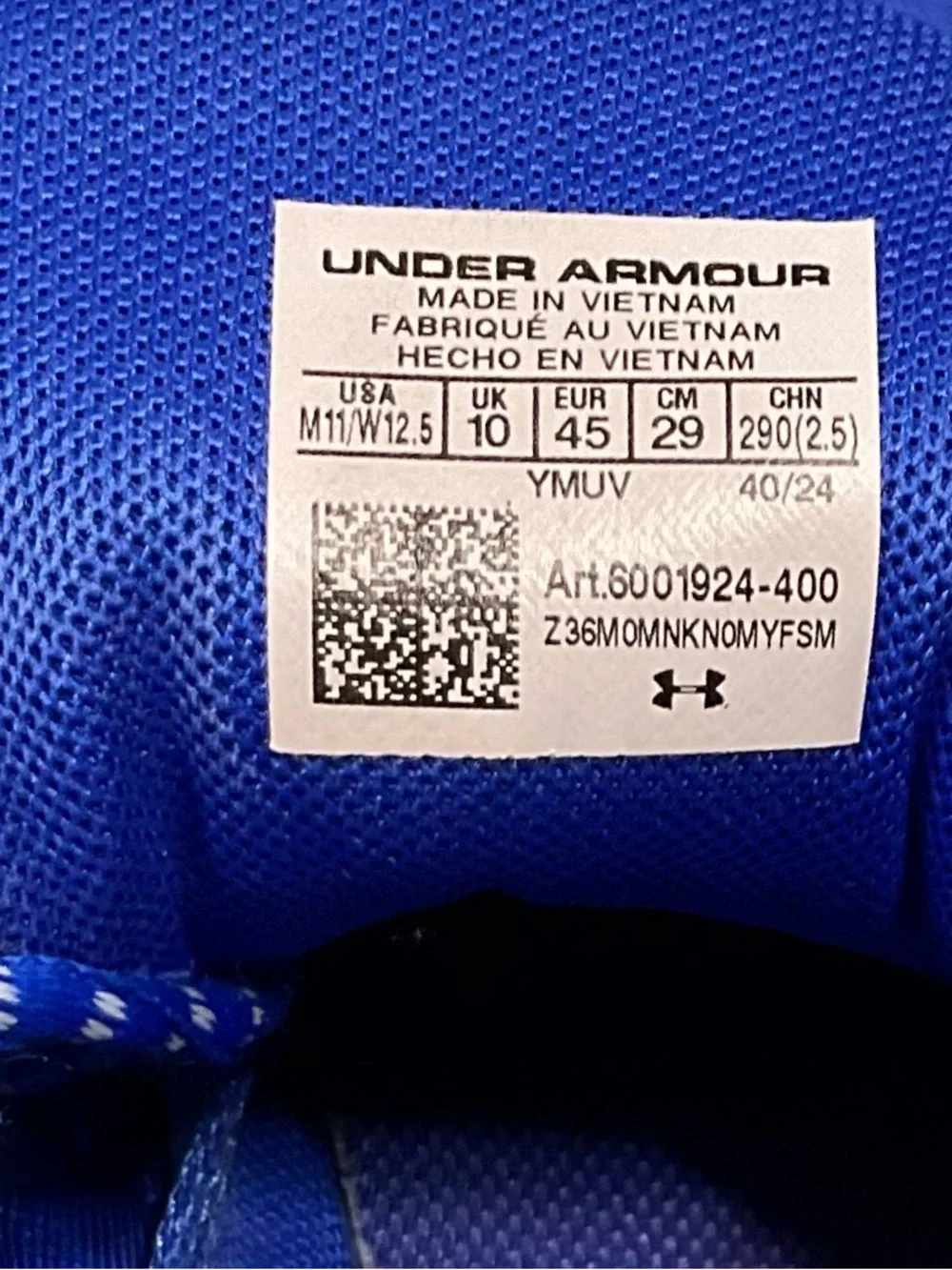 Under Armour Curry Fox 1 Lexington Kentucky Wildcats Men’s 11 Basketball Shoes